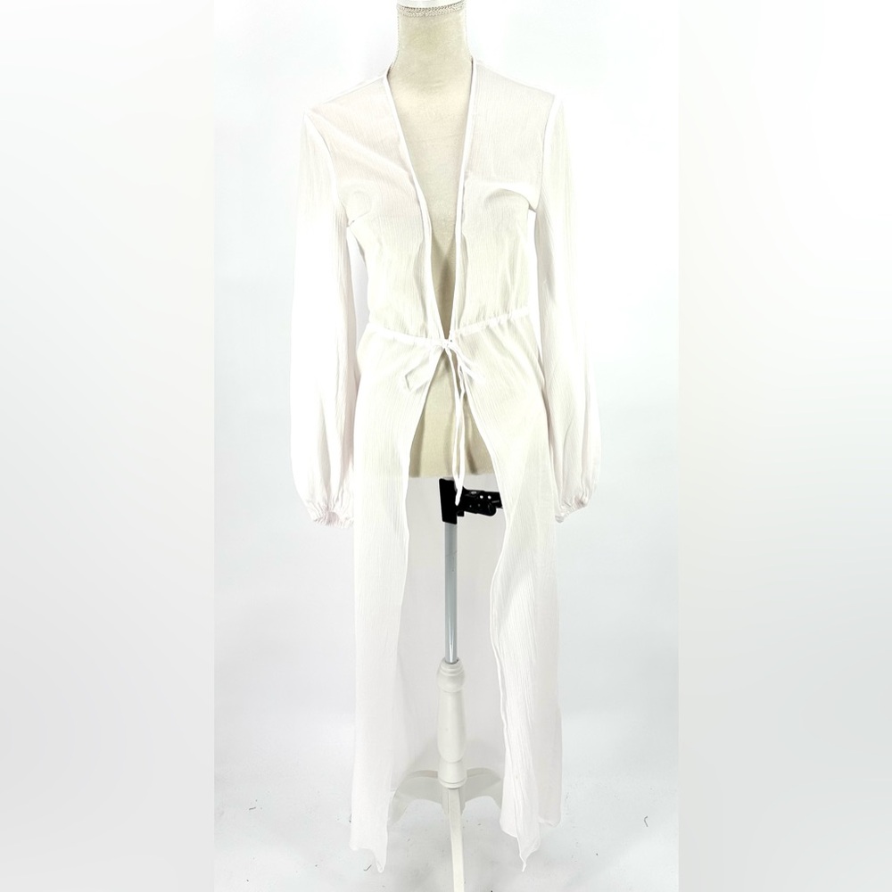 Rumer | NWT S Small White Camille Duster Cardigan Revolve